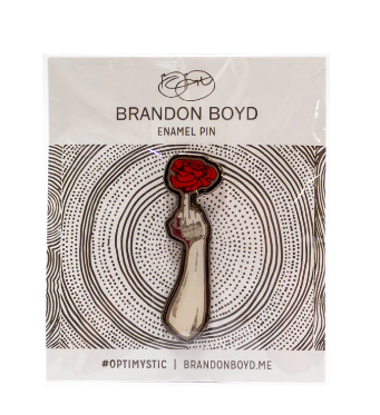 MIDDLE FINGER ROSE ENAMEL PIN